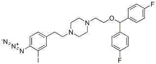 1-(2-(bis-(4-fluorophenyl)methoxy)ethyl)-4-(2-(4-azido-3-iodophenyl)ethyl)piperazine CAS#: 124436-31-3