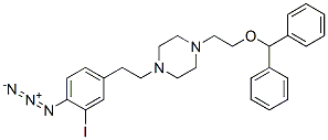 1-(2-(diphenylmethoxy)ethyl)-4-(2-(4-azido-3-iodophenyl)ethyl)piperazine CAS#: 123632-48-4
