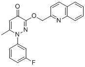 1-(3-Fluorophenyl)-6-methyl-3-(2-quinolinylmethoxy)-4(1H)-pyridazinone CAS#: 146824-87-5