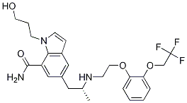1-(3-Hydroxypropyl)-5-[(2R)-2-[[2-[2-(2,2,2-trifluoroethoxy)phenoxy]ethyl]aMino]propyl]-1H-indole-7-carboxaMide CAS#: 175870-21-0