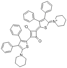1-(3,4-Diphenyl-5-piperidino-thien-2-yl)-3-(2,5-dihydro-3,4-diphenyl-5-piperidin-1-ylidene-onium-thien-2-ylidene)-2-oxo-cyclobuten-4-olate CAS#: 137020-24-7