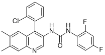1-[4-(2-chlorophenyl)-6,7-dimethyl-quinolin-3-yl]-3-(2,4-difluoropheny l)urea CAS#: 128831-46-9