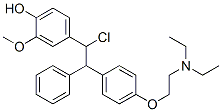 1-(4-(2-(diethylamino)ethoxy)-phenyl)-1-(phenyl)-2-(3-methoxy-4-hydroxyphenyl)-2-chloroethane CAS#: 117095-65-5