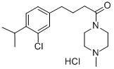 1-(4-(3-Chloro-4-(1-methylethyl)phenyl)-1-oxobutyl)-4-methylpiperazine  hydrochloride CAS#: 32808-60-9
