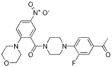 1-[4-[4-[2-(Morpholin-4-yl)-5-nitrobenzoyl]piperazin-1-yl]-3-fluorophenyl]ethanone CAS#: 310415-30-6