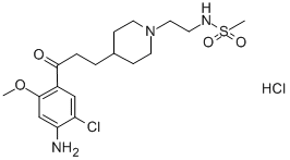 1-(4-AMINO-5-CHLORO-2-METHOXYPHENYL)-3-[(1-2-METHYLSULPHONYLAMINO)ETHYL-4-PIPERIDINYL]-1-PROPANONE HYDROCHLORIDE CAS#: 168986-61-6