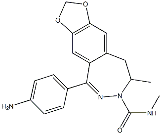 1-(4-Aminophenyl)-3-methylcarbamoyl-4-methyl-7,8-methylenedioxy-3,4-dihydro-5H-2,3-benzodiazepine CAS#: 143692-18-6