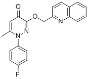 1-(4-Fluorophenyl)-6-methyl-3-(2-quinolinylmethoxy)-4(1H)-pyridazinone CAS#: 146824-88-6