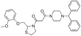 1-(4-benzhydrylpiperazin-1-yl)-3-[2-[(2-methoxyphenoxy)methyl]thiazoli din-3-yl]propane-1,3-dione CAS#: 161364-78-9