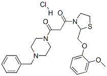 1-(4-benzylpiperazin-1-yl)-3-[2-[(2-methoxyphenoxy)methyl]thiazolidin- 3-yl]propane-1,3-dione hydrochloride CAS#: 161364-74-5