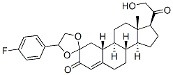 (1'-(4-fluorophenyl)(ethylenedioxy))-21-hydroxy-19-norpregn-4-ene-3,20-dione CAS#: 147963-99-3