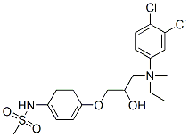 1-(4-methanesulfonamidophenoxy)-3-(N-methyl-3,4-dichlorophenylethylamino)-2-propanol CAS#: 133229-23-9