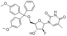 1-[5-O-[Bis(4-methoxyphenyl)phenylmethyl]-2-deoxy-2-fluoro-beta-D-arabinofuranosyl]-5-methyl-2,4(1H,3H)-pyrimidinedione CAS#: 144822-48-0