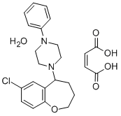 1-(8-Chloro-2,3,4,5-tetrahydro-1-benzoxepin-5-yl)-4-phenylpiperazine m aleate hydrate CAS#: 37483-86-6
