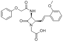 1-AZETIDINEACETIC ACID, 2-[(1E)-2-(2-METHOXYPHENYL)ETHENYL]-4-OXO-3-[(PHENOXYACETYL)AMINO]-, (2R,3S)- CAS#: 321870-68-2