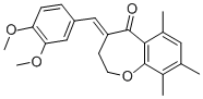 1-Benzoxepin-5(2H)-one, 3,4-dihydro-4-((3,4-dimethoxyphenyl)methylene) -6,8,9-trimethyl- CAS#: 124392-67-2