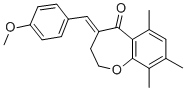 1-Benzoxepin-5(2H)-one, 3,4-dihydro-4-((4-methoxyphenyl)methylene)-6,8 ,9-trimethyl- CAS#: 124392-68-3