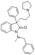 1-[Benzyl(methyl)amino]-3-phenyl-3-[3-(1-pyrrolidinyl)propyl]-2-indolinone CAS#: 33456-19-8