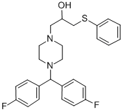 1-(Bis(4-fluorophenyl)methyl)-4-(2-hydroxy-3-phenylthiopropyl)piperazi ne CAS#: 143760-06-9