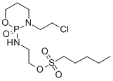 1-Pentanesulfonic acid, 2-((3-(2-chloroethyl)tetrahydro-2H-1,3,2-oxaza phosphorin-2-yl)amino)ethyl ester, P-oxide CAS#: 37752-44-6