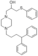 1-Piperazineethanol, 4-(4,4-diphenylbutyl)-alpha-((phenylthio)methyl)- CAS#: 143760-04-7