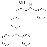 1-Piperazineethanol, 4-(diphenylmethyl)-alpha-((phenylamino)methyl)- CAS#: 143759-58-4