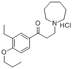 1-Propanone, 1-(3-ethyl-4-propoxyphenyl)-3-(hexahydro-1H-azepin-1-yl)- , hydrochloride (9CI) CAS#: 30075-13-9