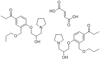 1-Propanone, 1-(4-(2-hydroxy-3-(1-pyrrolidinyl)propoxy)-3-(propoxymeth yl)phenyl)-, (E)-2-butenedioate (2:1) (salt) CAS#: 152271-10-8