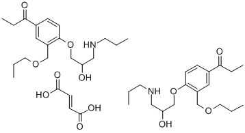 1-Propanone, 1-(4-(2-hydroxy-3-(propylamino)propoxy)-3-(propoxymethyl) phenyl)-, (E)-2-butenedioate (2:1) (salt) CAS#: 152271-02-8