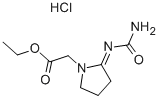 1-Pyrrolidineacetic acid, 2-((aminocarbonyl)imino)-, ethyl ester, mono hydrochloride CAS#: 151602-31-2