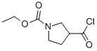 1-Pyrrolidinecarboxylic acid, 3-(chlorocarbonyl)-, ethyl ester (9CI) CAS#: 124438-21-7