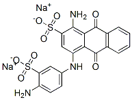 1-amino-4-(4-amino-3-sulphoanilino)-9,10-dihydro-9,10-dioxoanthracene-2-sulphonic acid, sodium salt CAS#: 32866-11-8
