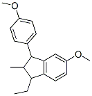 1-ethyl-5-methoxy-3-(4-methoxyphenyl)-2-methyl-2,3-dihydro-1H-indene CAS#: 439-22-5