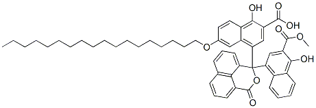 1-hydroxy-4-[1-[4-hydroxy-3-(methoxycarbonyl)-1-naphthyl]-3-oxo-1H,3H-naphtho[1,8-cd]pyran-1-yl]-6-(octadecyloxy)-2-naphthoic acid CAS#: 38122-80-4