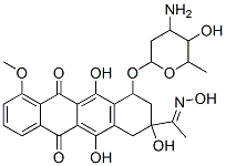 10-(4-amino-5-hydroxy-6-methyl-oxan-2-yl)oxy-6,8,11-trihydroxy-8-(N-hy droxy-C-methyl-carbonimidoyl)-1-methoxy-9,10-dihydro-7H-tetracene-5,12 -dione CAS#: 33644-59-6