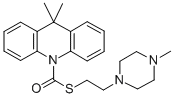10(9H)-Acridinecarbothioic acid, 9,9-dimethyl-, S-(2-(4-methyl-1-piper azinyl)ethyl) ester CAS#: 38044-66-5