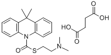 10(9H)-Acridinecarbothioic acid, 9,9-dimethyl-, S-(2-(dimethylamino)et hyl) ester, butanedioate (1:1) CAS#: 38044-64-3