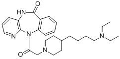 11-[[4-[4-(DIETHYLAMINO)BUTYL]-1-PIPERIDINYL]ACETYL]-5,11-DIHYDRO-6H-PYRIDO[2,3-B][1,4]BENZODIAZEPIN-6-ONE CAS#: 123548-16-3