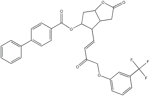 [1,1'-Biphenyl]-4-carboxylic acid hexahydro-2-oxo-4-[3-oxo-4-[3-(trifluoromethyl)phenoxy]-1-buten-1-yl]-2H-cyclopenta[b]furan-5-yl ester CAS#: 122921-57-7