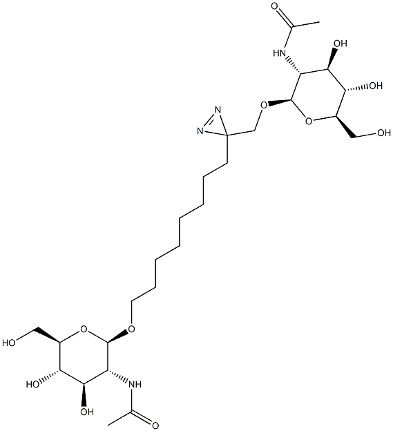 1,10-di-O-(2-acetamido-2-deoxyglucopyranosyl)-2-azi-1,10-decanediol CAS#: 146294-05-5
