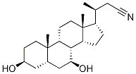 (3α,5β,7β)-3,7-Dihydroxy-24norcholane-23-nitrile CAS#: 118316-12-4