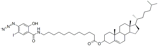 12-((-5-iodo-4-azido-2-hydroxybenzoyl)amino)dodecanoic acid cholesteryl ester CAS#: 125108-88-5