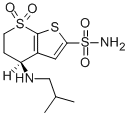 [S,(+)]-4β-(Isobutylamino)-5,6-dihydro-4H-thieno[2,3-b]thiopyran-2-sulfonamide 7,7-dioxide·hydrochloride CAS#: 123308-22-5