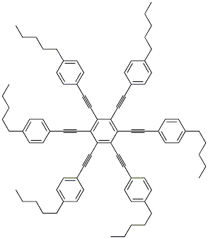 1,2,3,4,5,6-hexakis[2-(4-pentylphenyl)ethynyl]benzene CAS#: 125594-05-0