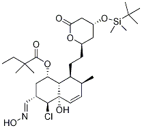 [1S-[1α,3α,4β,4aα,7β,8β(2S*,4S*)]]-2,2-DiMethylbutanoic Acid 4-Chloro-8-[2-[4-[[(1,1-diMethylethyl)diMethylsilyl]oxy]tetrahydro-6-oxo-2H-pyran-2-yl]ethyl]-1,2,3,4,4a,7,8,8a-octahydro-4a-hydroxy-3-[(hydroxyiMino)Methyl]-7-Methyl-1-naphthalenyl Ester CAS#: 123852-22-2