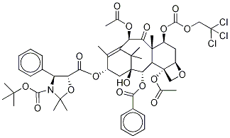 13-{[(3-t-Boc)-2,2-dimethyl-4S-phenyl-1,3-oxazolidin-5R-yl]formyl}-7-O-(2,2,2-trichloroethyl)oxy]carbonyl) Baccatin III CAS#: 143527-73-5