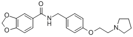 1,3-BENZODIOXOLE-5-CARBOXAMIDE, N-[[4-[2-(1-PYRROLIDINYL)ETHOXY]PHENYL]METHYL]- CAS#: 122892-32-4