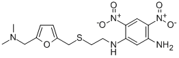 1,3-Benzenediamine, 4,6-dinitro-N-(2-(((5-((dimethylamino)methyl)-2-fu ranyl)methyl)thio)ethyl)- CAS#: 142744-17-0