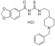 1,3-Benzodioxole-5-carboxamide, N-(((2-(1-(phenylmethyl)-4-piperidinyl )ethyl)amino)thioxomethyl)-, monohydrochloride CAS#: 145232-73-1