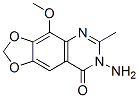 1,3-Dioxolo[4,5-g]quinazolin-8(7H)-one,  7-amino-4-methoxy-6-methyl- CAS#: 115164-52-8